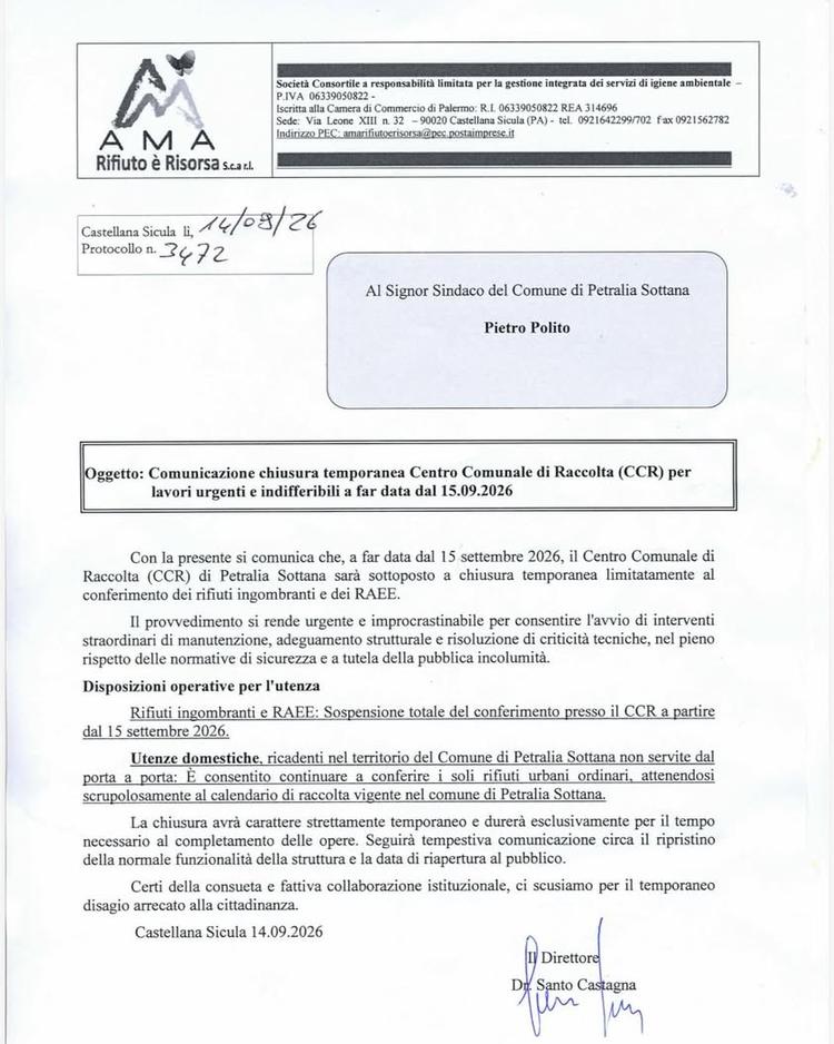 🔔Avviso alla cittadinanza
