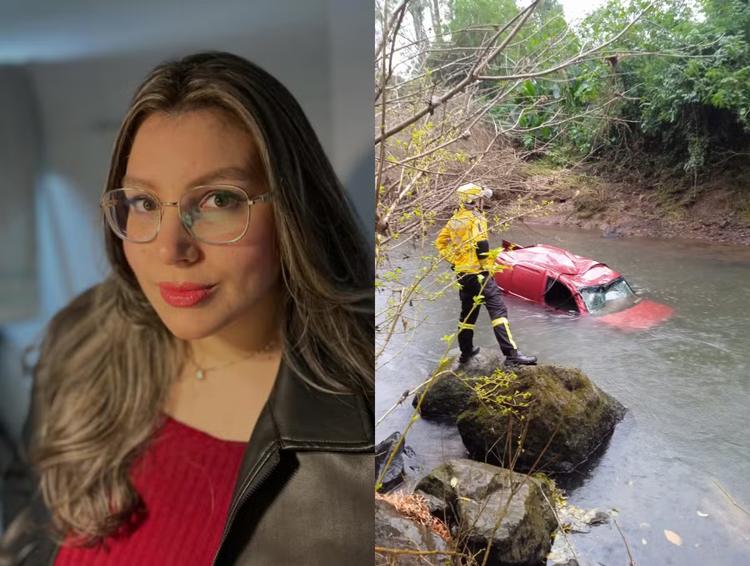 Jovem morre após veículo cair de ponte e afundar em rio em SC