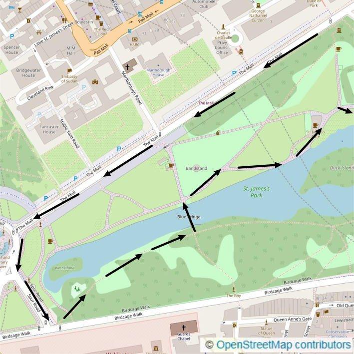 Second Part of London Royal Parks Run Through St. James Park