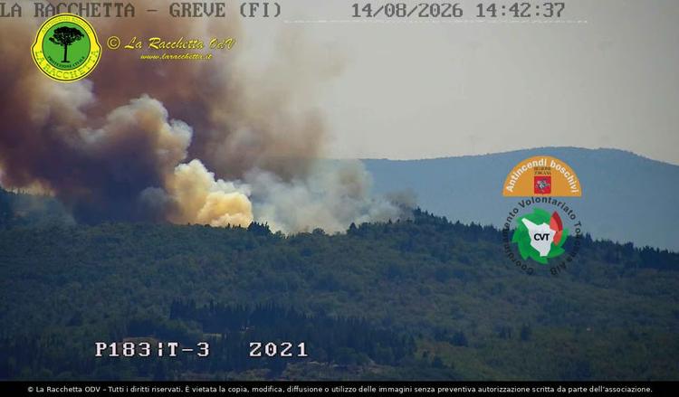 Incendio boschivo a San Donato in Poggio, comune di Barberino Tavarnelle (Fi)