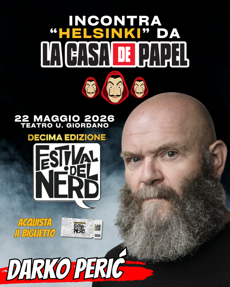 Foggia, al Festival del Nerd arriva Helsinki de “La casa di carta”