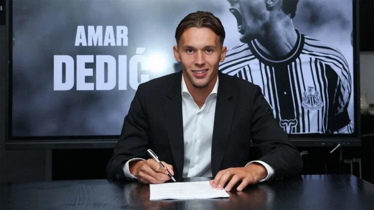 Newcastle United official announcement as Amar Dedic has signed for NUFC