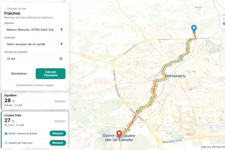 Oubliez Google Maps&nbsp;: cette app française vous trouve les itinéraires les plus frais pendant la canicule