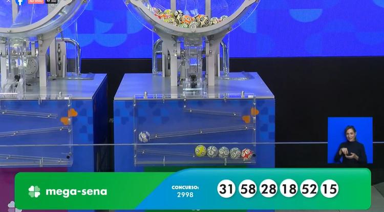 Mega-Sena, concurso 2.998: prêmio acumula e vai a R$ 70 milhões