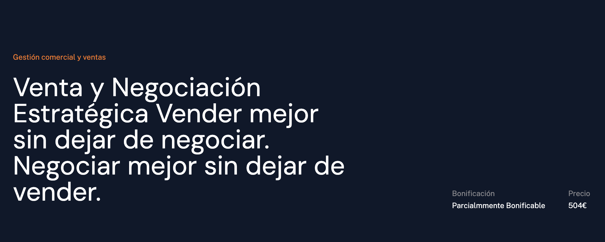 Venta y Negociación Estratégica