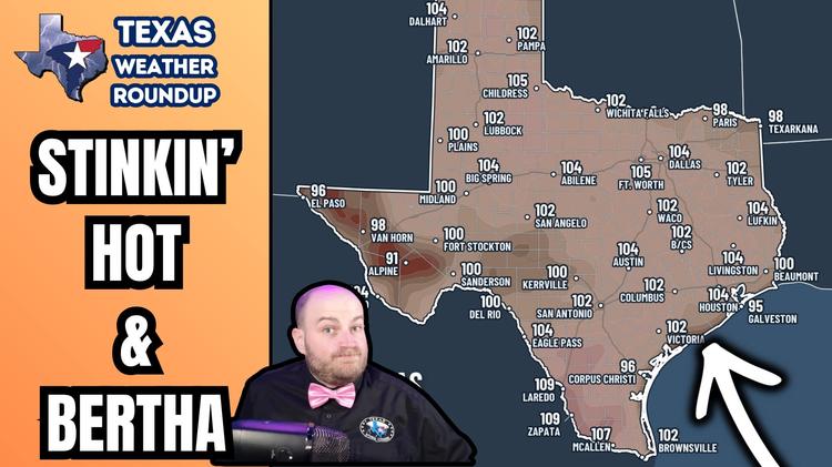 Texas Heat Becomes the Main Concern as Bertha Moves West