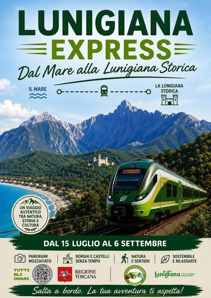 Dal mare al cuore della Lunigiana: arriva il “Lunigiana Express”! Dal 15 luglio al 6 settembre 2026 sarà attivo il nuovo...