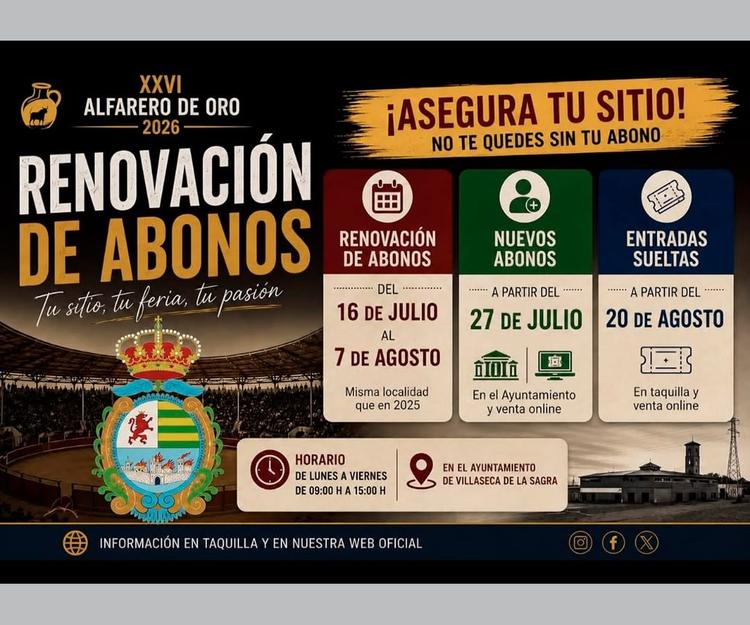 🎟️🏆 ¡Asegura tu sitio en el XXVI Alfarero de Oro 2026! 🏆🎟️ La cuenta atrás para una nueva edición del Alfarero de Or...
