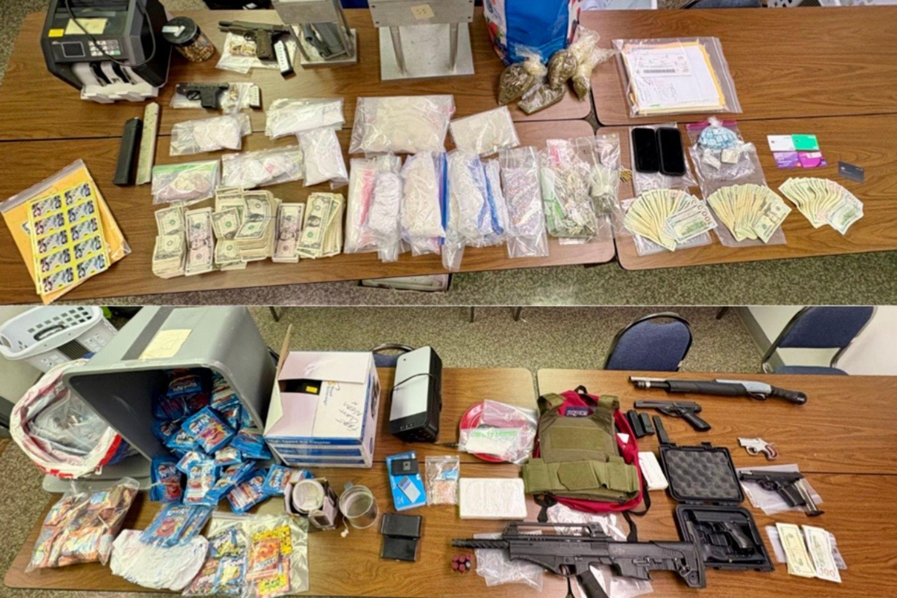Two men charged after drug task force investigation yields large narcotics and weapons seizure