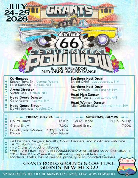 Grants-Route 66 Centennial Pow Wow 2026