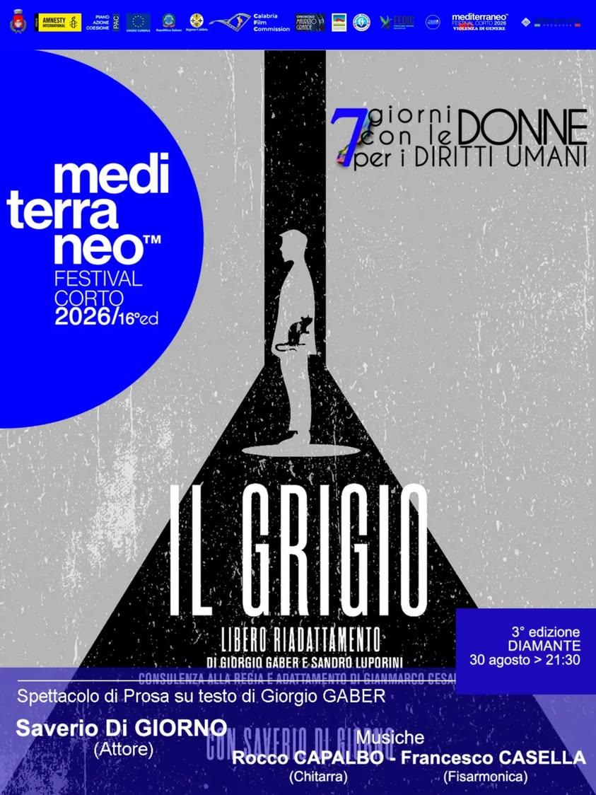 🏳️‍🌈 7 Giorni con le Donne per i Diritti Umani ♀️ III edizione 📌 Domenica 30 Agosto, ore 21:30   "Il Grigio" Spettaco...