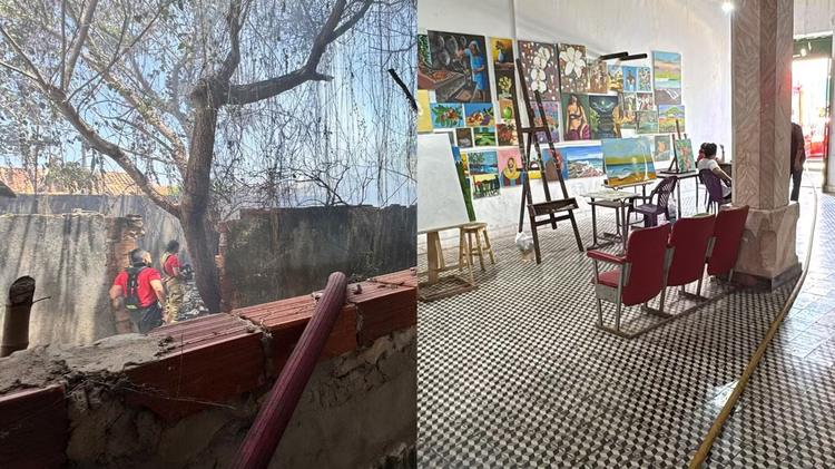 Fogo em área de vegetação mobiliza bombeiros e ameaça instituto histórico no PI