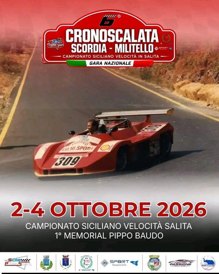 Dopo 40 anni ritorna la Storica "Cronoscalata Scordia - Militello"  Campionato Siciliano velocità in salita. Gara Nazion...
