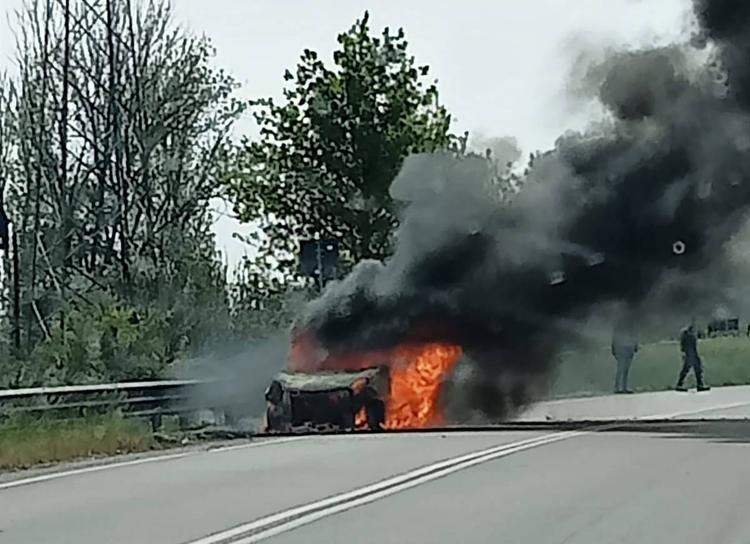 lombardore intervento vigili del fuoco su 460