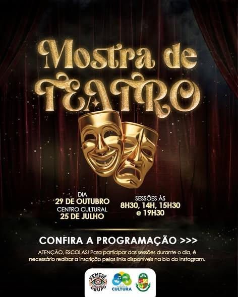 Panambi recebe Mostra de Teatro no dia 29 de outubro com sessões para diferentes públicos