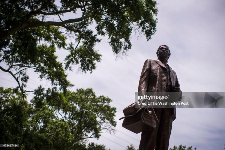  A Denmark Vesey monument is seen in Hampton Park in Charleston, SC on Tuesday, June 23, 2015. Denmark Vesey was founder of Emanuel A.M.E. Church who attempted to lead a slave rebellion in Charleston.