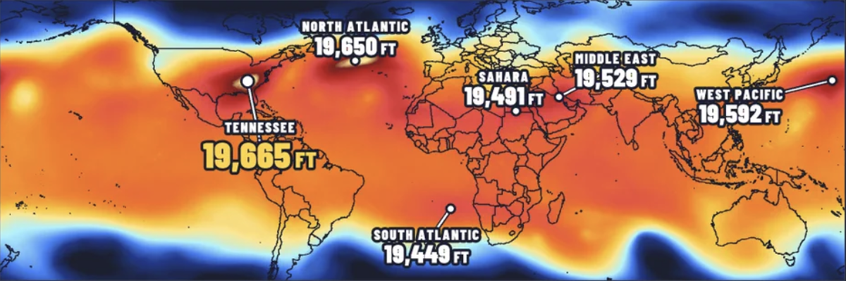Largest heat dome on Earth centered over Tennessee