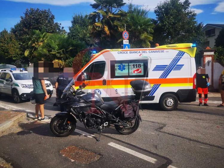 valperga incidente moto auto
