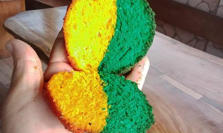 Empreendedora baiana entra no clima da Copa do Mundo e cria acarajé verde e amarelo