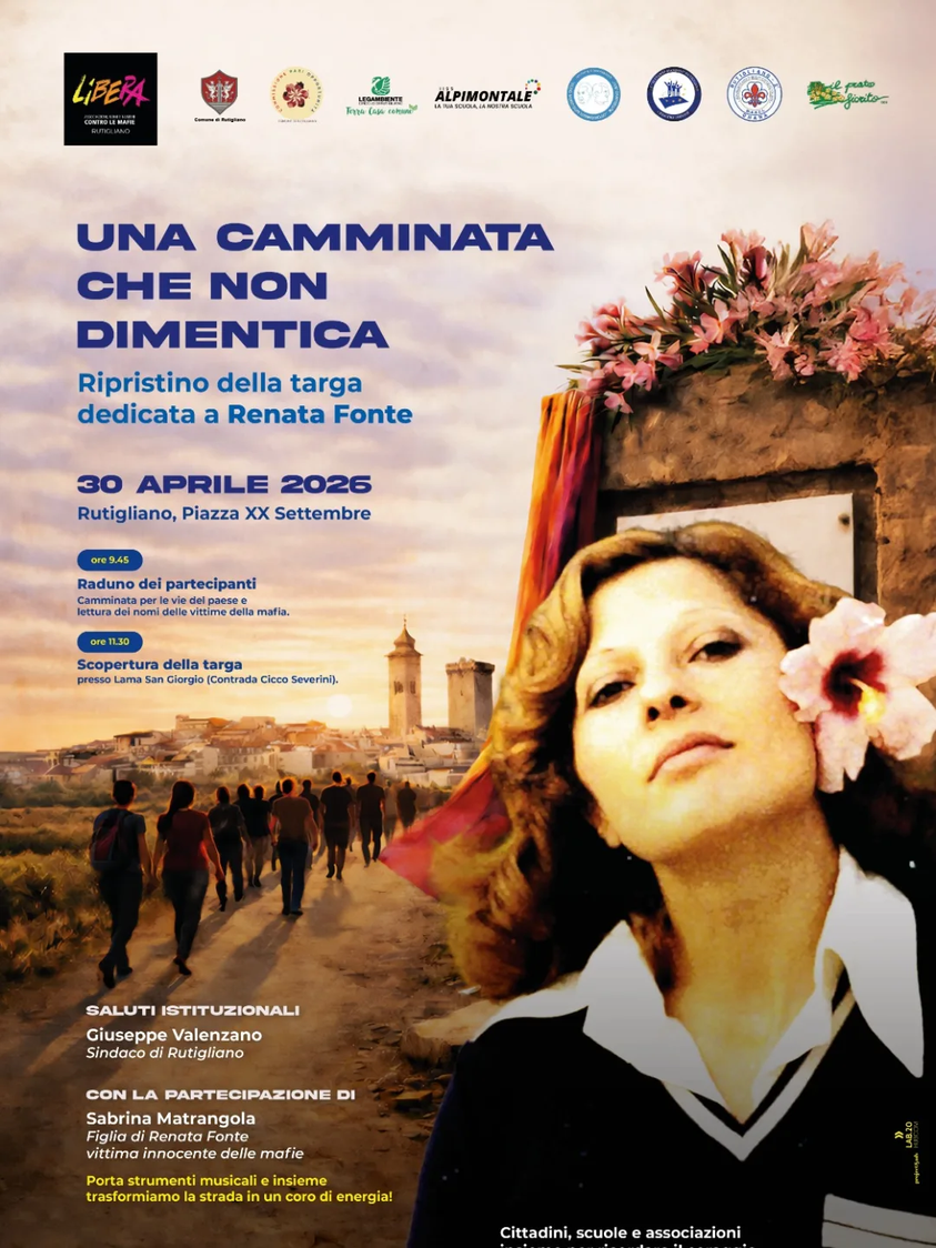 Una camminata che non dimentica 👣 Il 30 aprile a Rutigliano uniamo le forze per onorare Renata Fonte, simbolo di coragg...