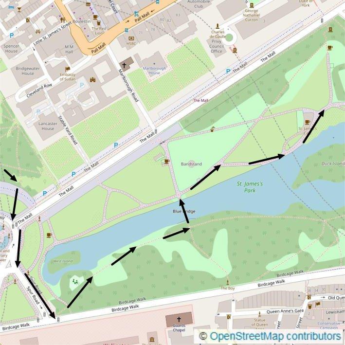 Forth part of London Royal Park Run Through St. James Park