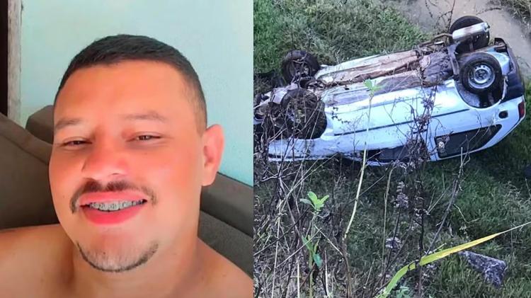 Jovem morre após carro capotar e cair em córrego em Muniz Freire, no Sul do ES