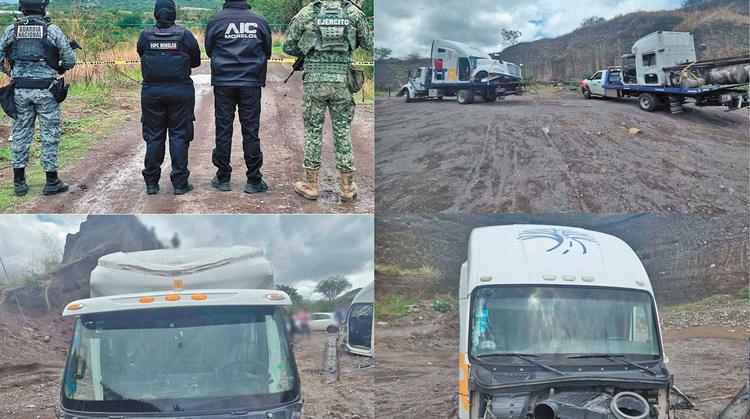 Revientan predio en Ayala utilizado para desmantelar tráileres robados en las carreteras del Estado