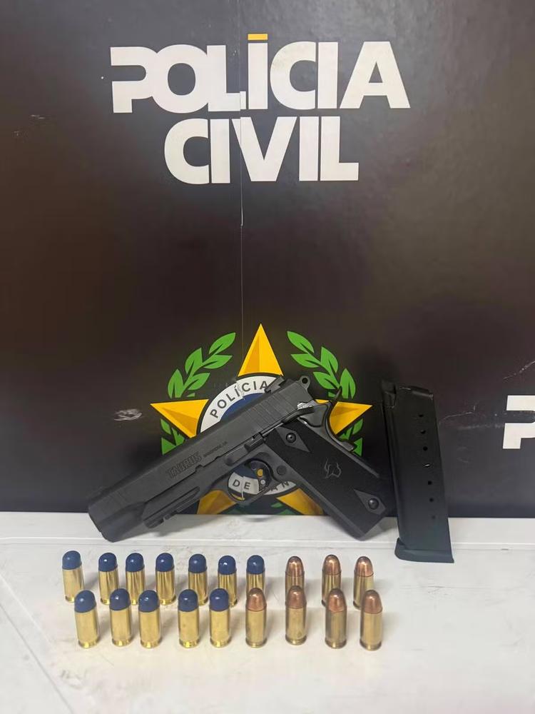 Polícia Civil apreende pistola e munições durante investigação de denúncia de agressão em Barra Mansa