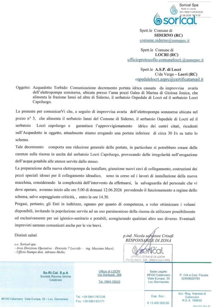 🔴 COMUNICAZIONE Sorical