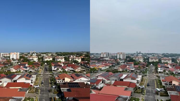 Manaus amanhece encoberta por fumaça pela 3ª vez em menos de 10 dias; qualidade do ar chega a nível péssimo