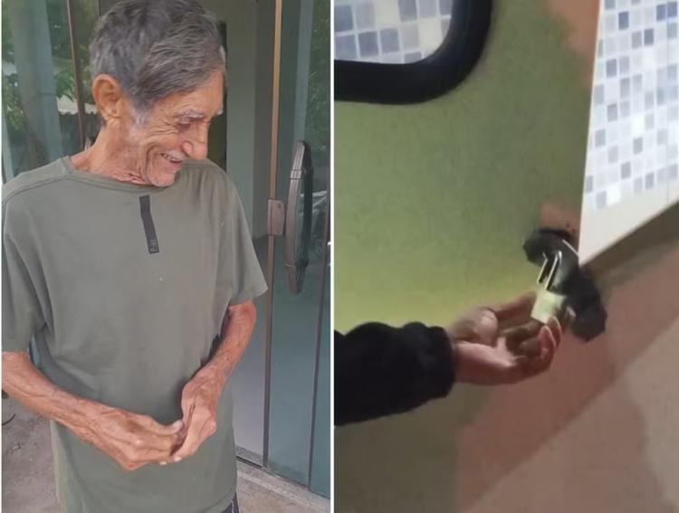 Idoso carregado pelo filho morre com falta de ar em hospital do RJ após ser direcionado à porta trancada com cadeado, diz neto