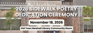Sidewalk Poetry Dedication 2026