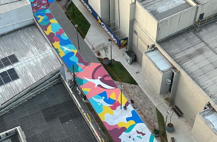 Arte na rua: grafite colore o calçadão da Hercílio Luz