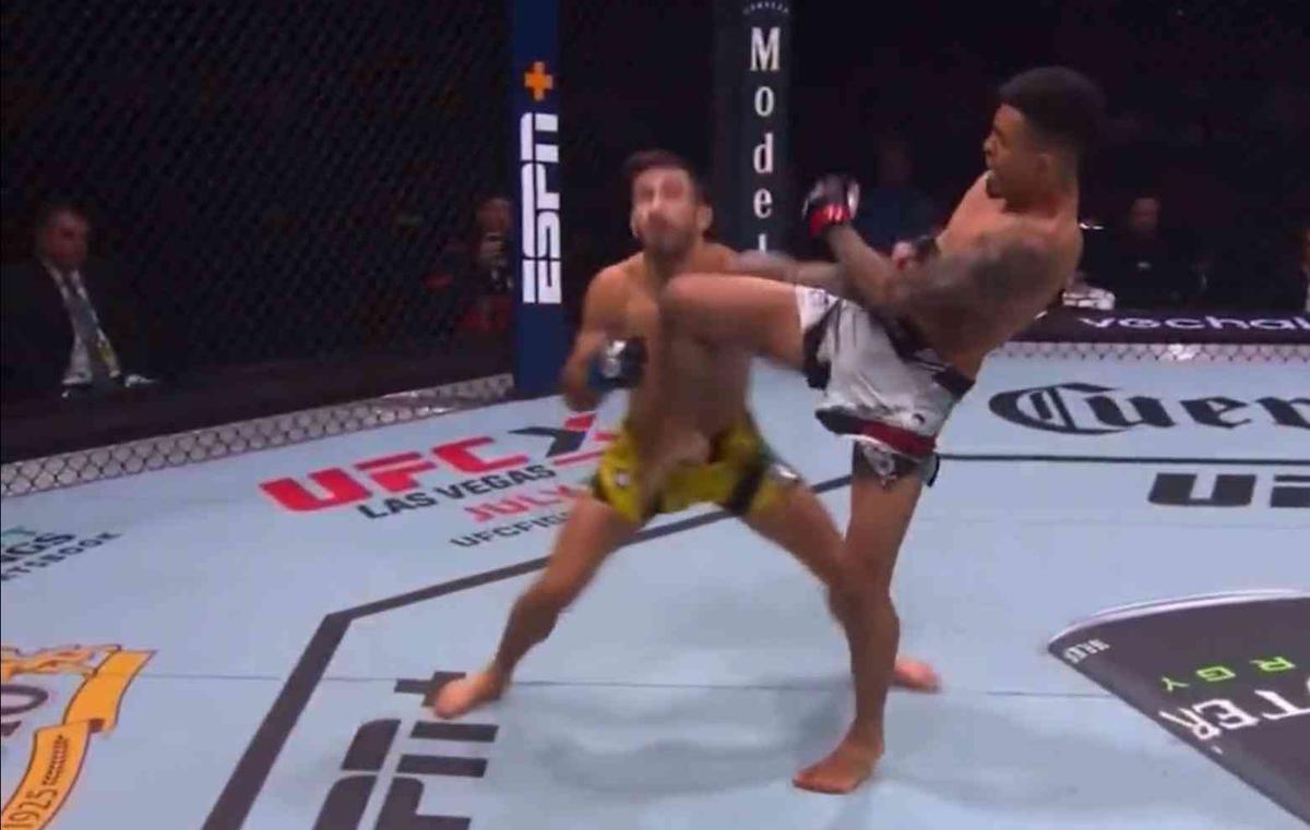 Lutador de Belo Horizonte leva joelhada brutal de americano no UFC