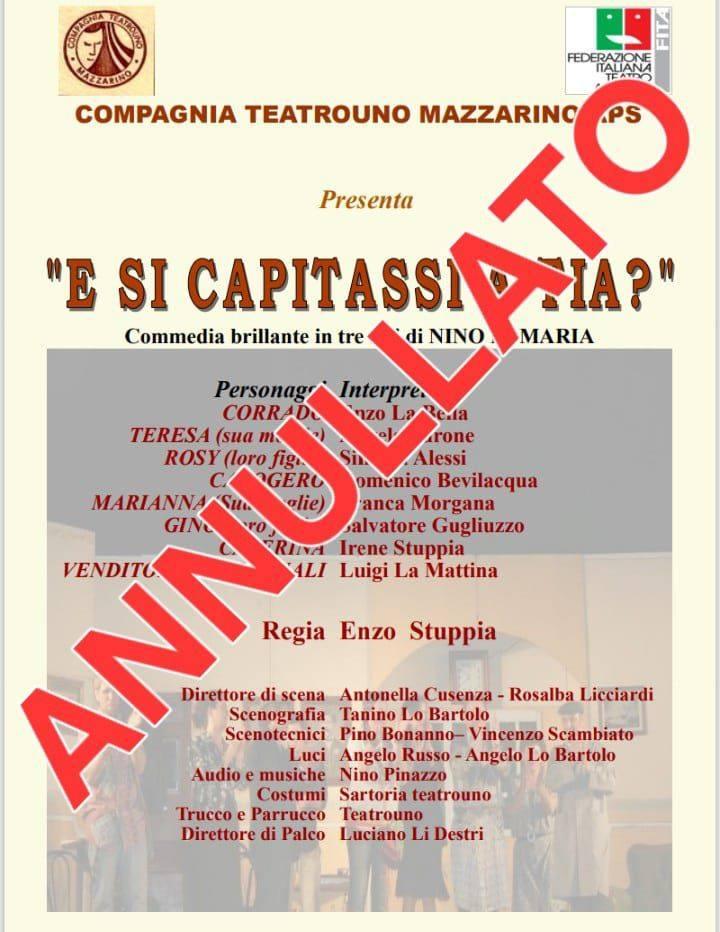📣AVVISO: Rinvio Spettacolo Teatrale L'Amministrazione Comunale di Pettineo informa che, a causa di sopraggiunti e gravi...