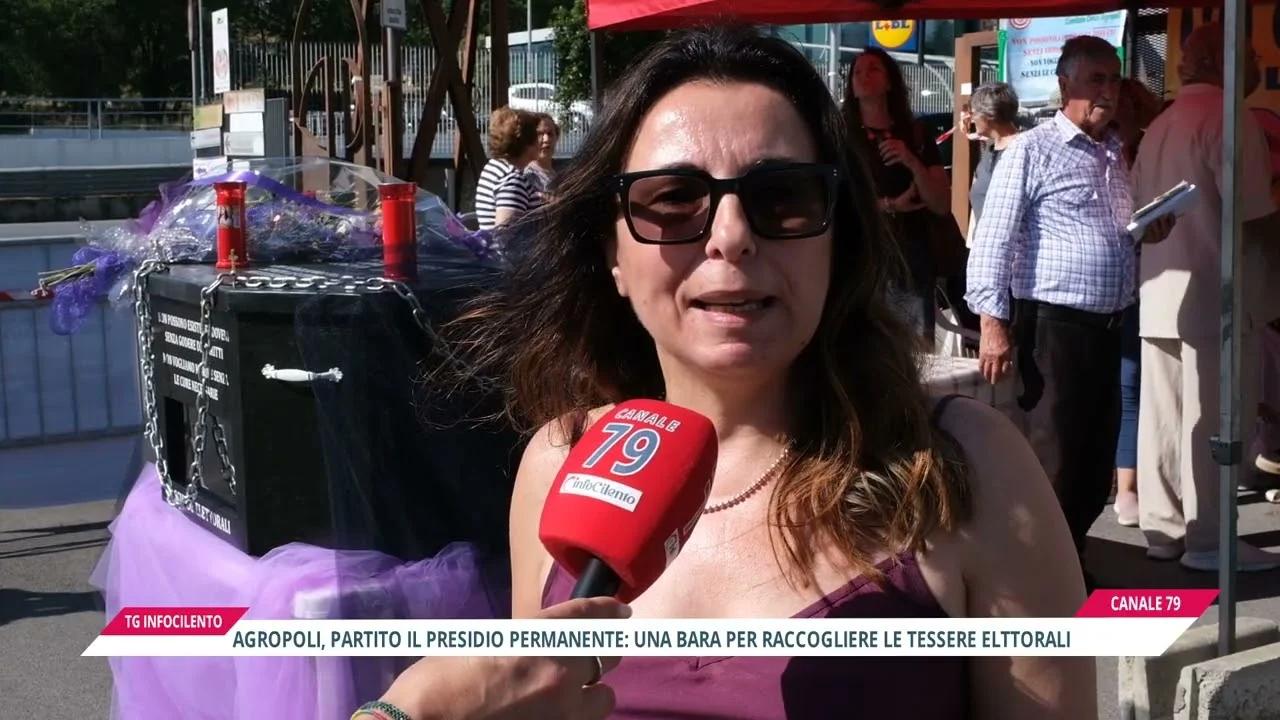 Ospedale di Agropoli, partito il presidio permanente: una bara per raccogliere le tessere elettorali