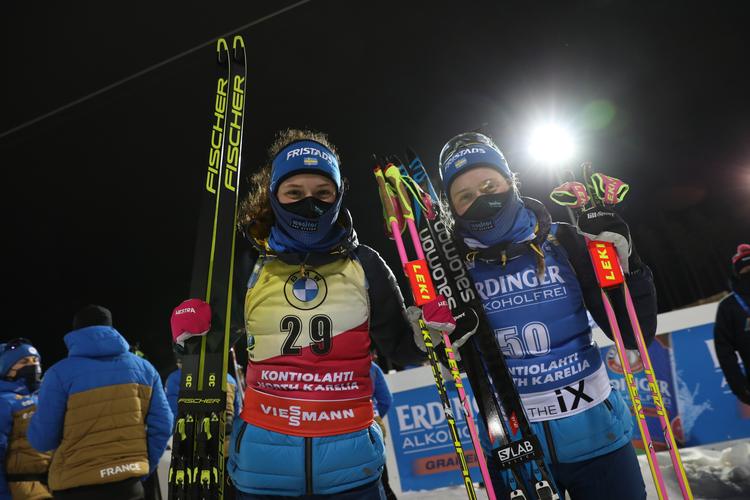 Hanna Oeberg, Anaïs Chevalier, biathlon, Kontiolahti_