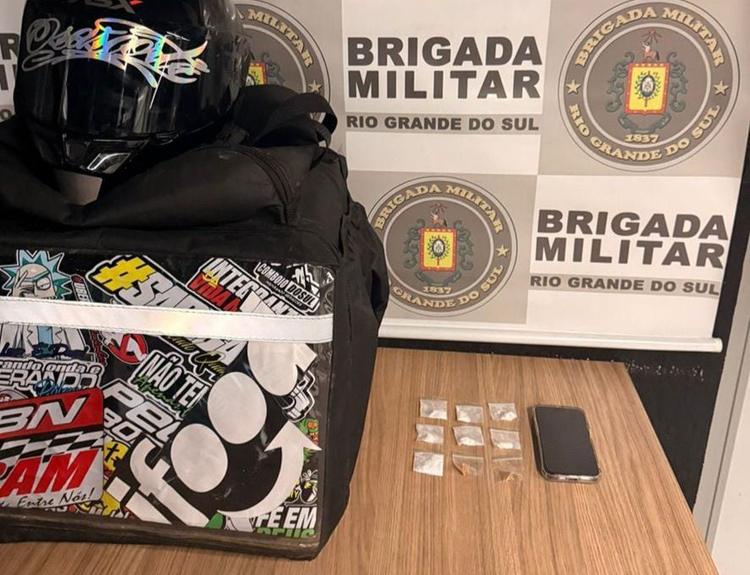 Motociclista é preso com cocaína em Garibaldi