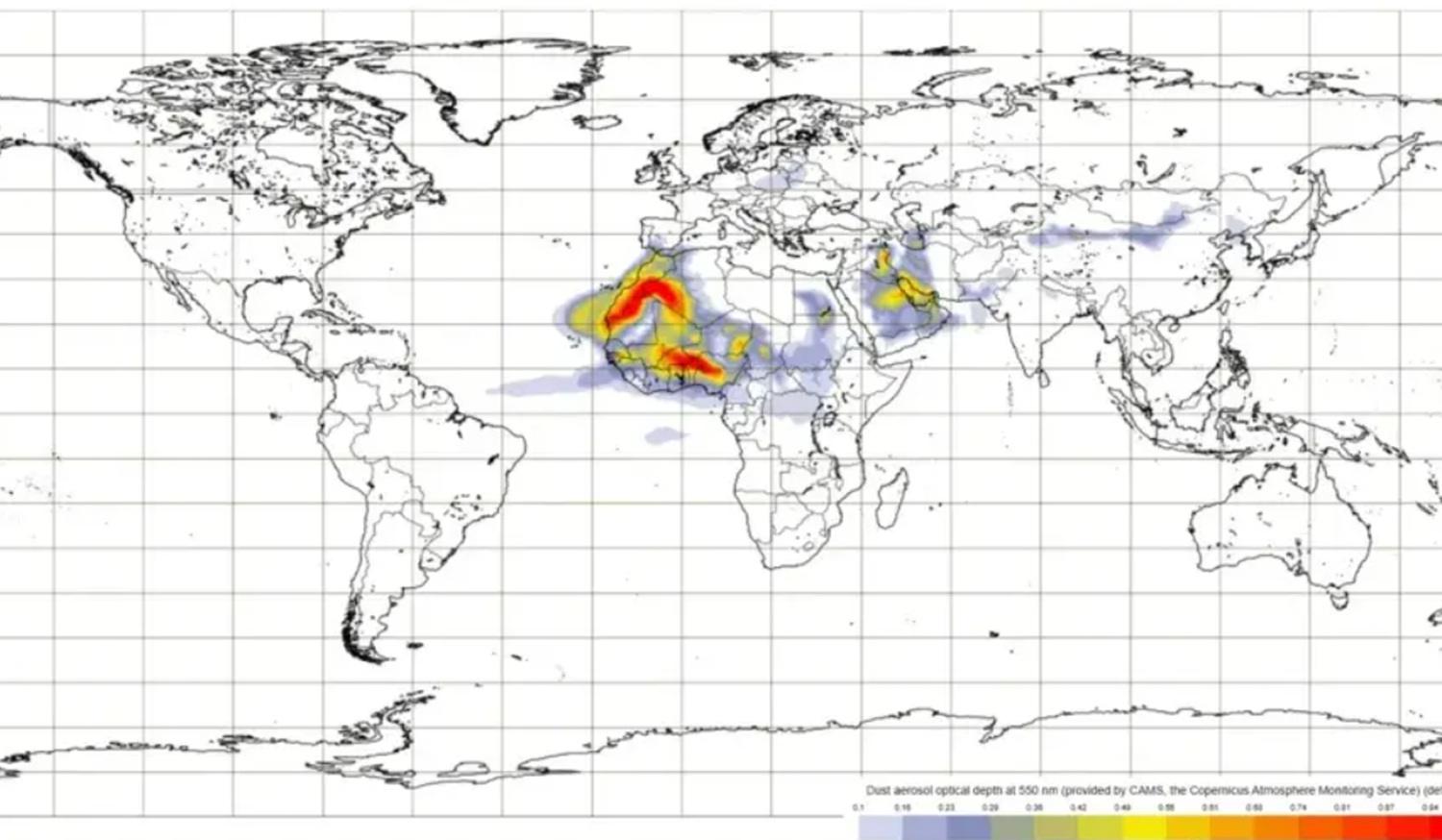 Saharan Dust Begins Moving Toward the Caribbean and will Brush Colombia