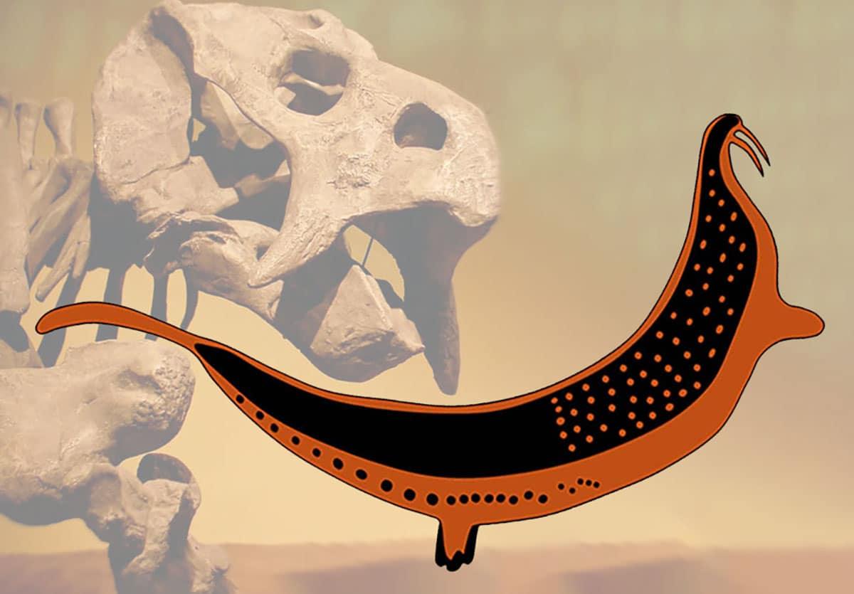 Zweifel an Dino-Fossilien als Vorlage für San-Felskunst