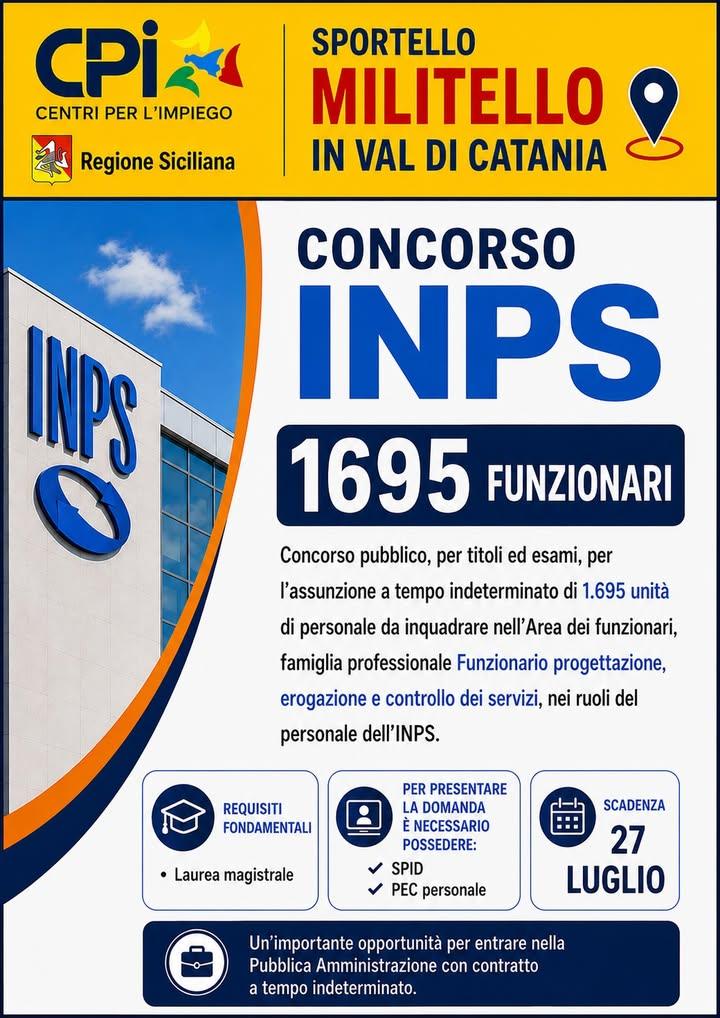 Per tutte le info e candidatura cliccare il link sottostante: https://www.inpa.gov.it/bandi-e-av…/dettaglio-bando-avviso...