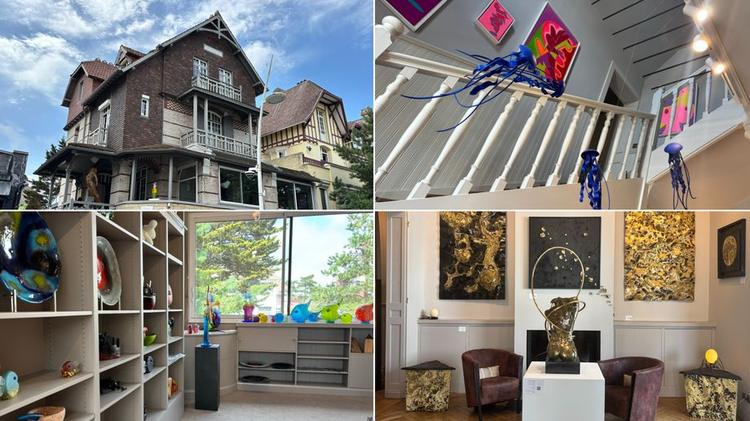 PHOTOS - Au Touquet, l'ex-villa des Macron transformée en galerie d'art accueille les visiteurs tout l'été