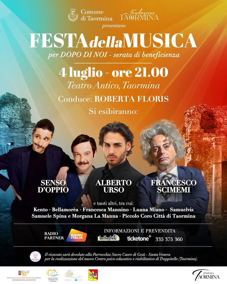 🎶 La Festa della Musica per Dopo di Noi torna al Teatro Antico di Taormina 🎶 Il 4 luglio, alle ore 21.00, una grande s...