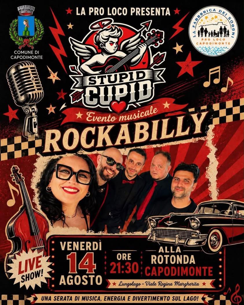 ✨ CAPODIMONTE SI ACCENDE A RITMO DI ROCKABILLY! 🎸🎙️ 📍 Capodimonte – Rotonda sul Lungolago (Viale Regina Margherita) �...