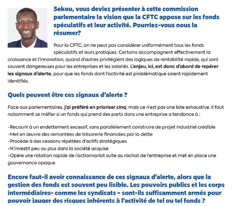 La CFTC Natixis auditionnée par l'Assemblée Nationale sur les fonds spéculatifs