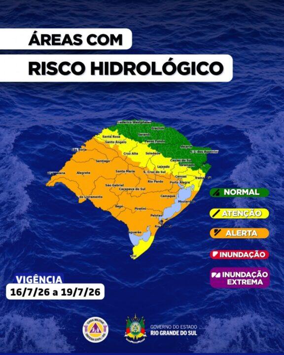 Condições hidrometeorológicas para os próximos dias são atualizadas pela Defesa Civil
