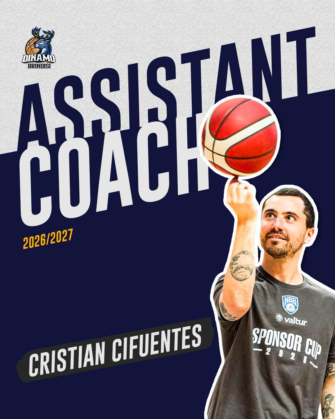 Basket B2/M, Dinamo Brindisi: Cristian Cifuentes nello staff tecnico