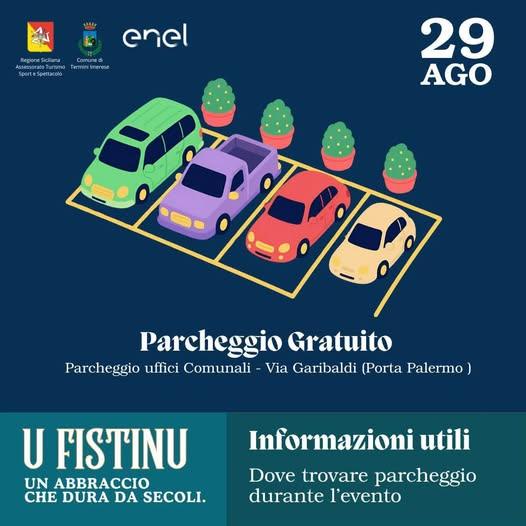 🎉 U FISTINU – 29 AGOSTO: PARCHEGGIO GRATUITO E SERVIZIO NAVETTA In occasione di U Fistinu, per rendere più semplice e c...