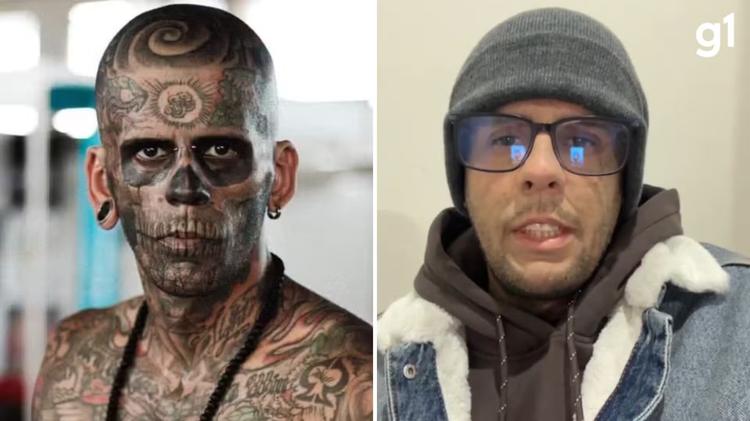 'Mais tatuado do Brasil' abandona curso de teologia por problemas de saúde e precisa voltar ao RS