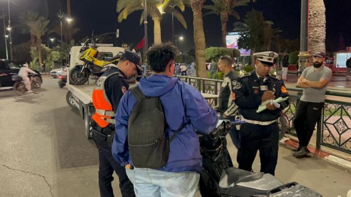 حملة أمنية لمواجهة مخالفات المرور والسياقة الاستعراضية بوسط مراكش